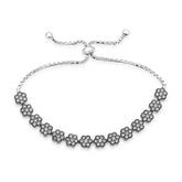 Silver Daisy Ladies Elevator Bracelet